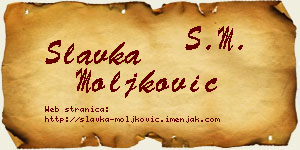 Slavka Moljković vizit kartica